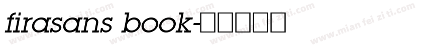 firasans book字体转换